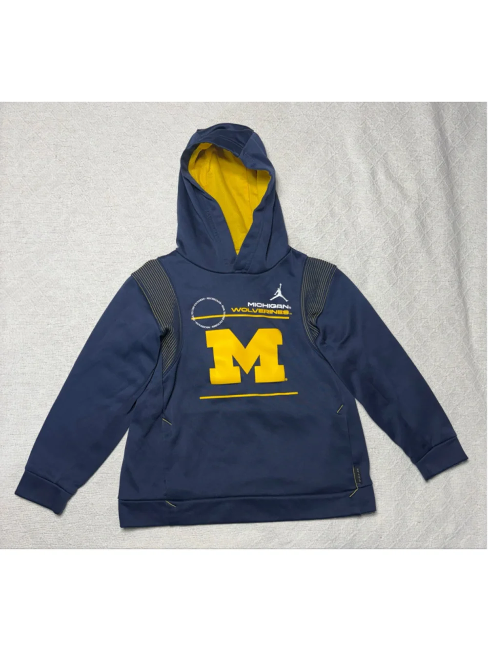 Nike Jordan Michigan Wolverines Youth Bundle Football T-Shirt M & Hoodie SZ? GUC